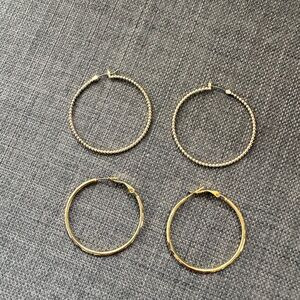 Gold Hoop Earrings Bundle